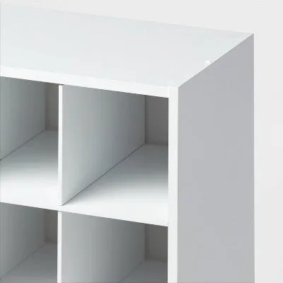 Open Box - 4 Tier Laminate Stackable Shoe Cubby White - Brightroom