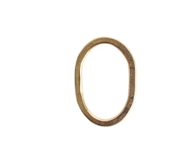 Open Frame, Oval Hammered Hoop 39x26mm, Antiqued Gold, by Nunn Design