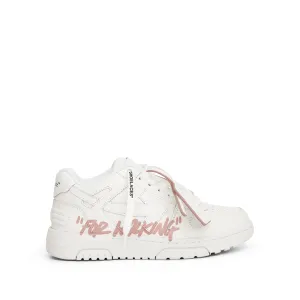 Out of Office "For WALKING" Leather Sneaker in White/Pink