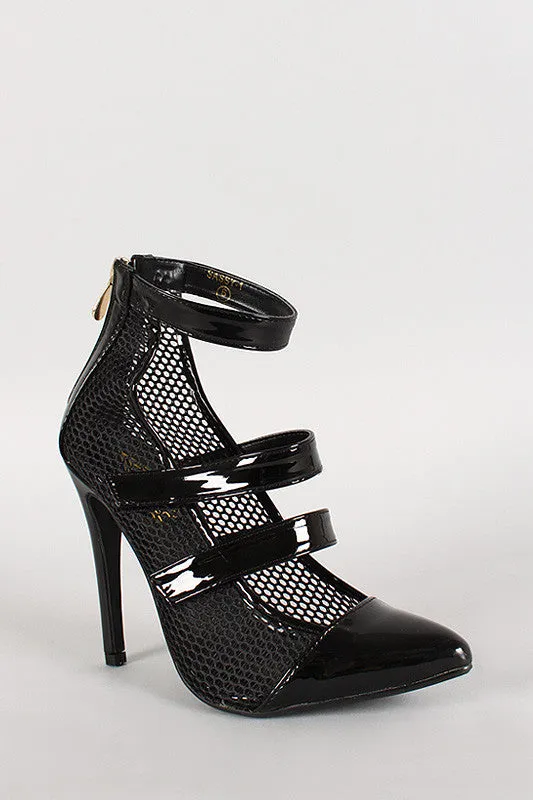 Patent Mesh Pointy Toe Stiletto Pump