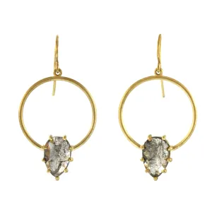 Pear-Shaped Diamond Slice Hoops