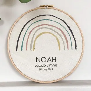 Personalised Rainbow Name Hoop Art