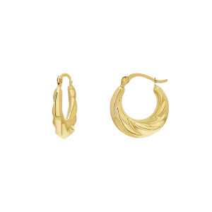 Petite Croissant Hoop Earrings