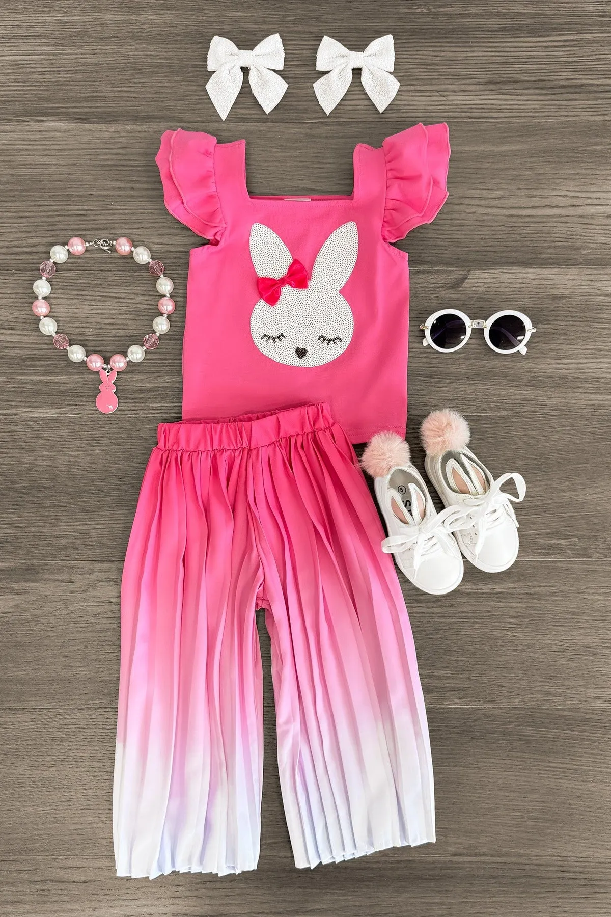 Pink Ombre Bunny Pant Set