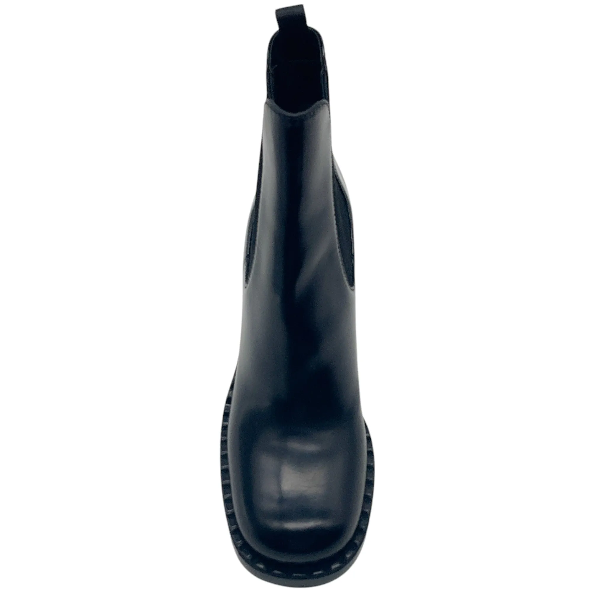 Prada Black Leather Heeled Chelsea Boots