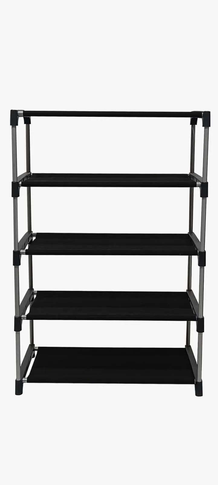 RAXON WORLD® 4 Layer Collapsible Shoe Rack, Shoe Cabinet, Storage, Organiser, Non-Woven Fabric, Chappal Stand, Strong Metal Pipe, Waterproof, Dust - Resistance, (Dark Blue)