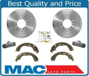 Rear Brake Drums Shoes Wheel Cylinders Hardware Kit For Toyota Landcruiser 91-94