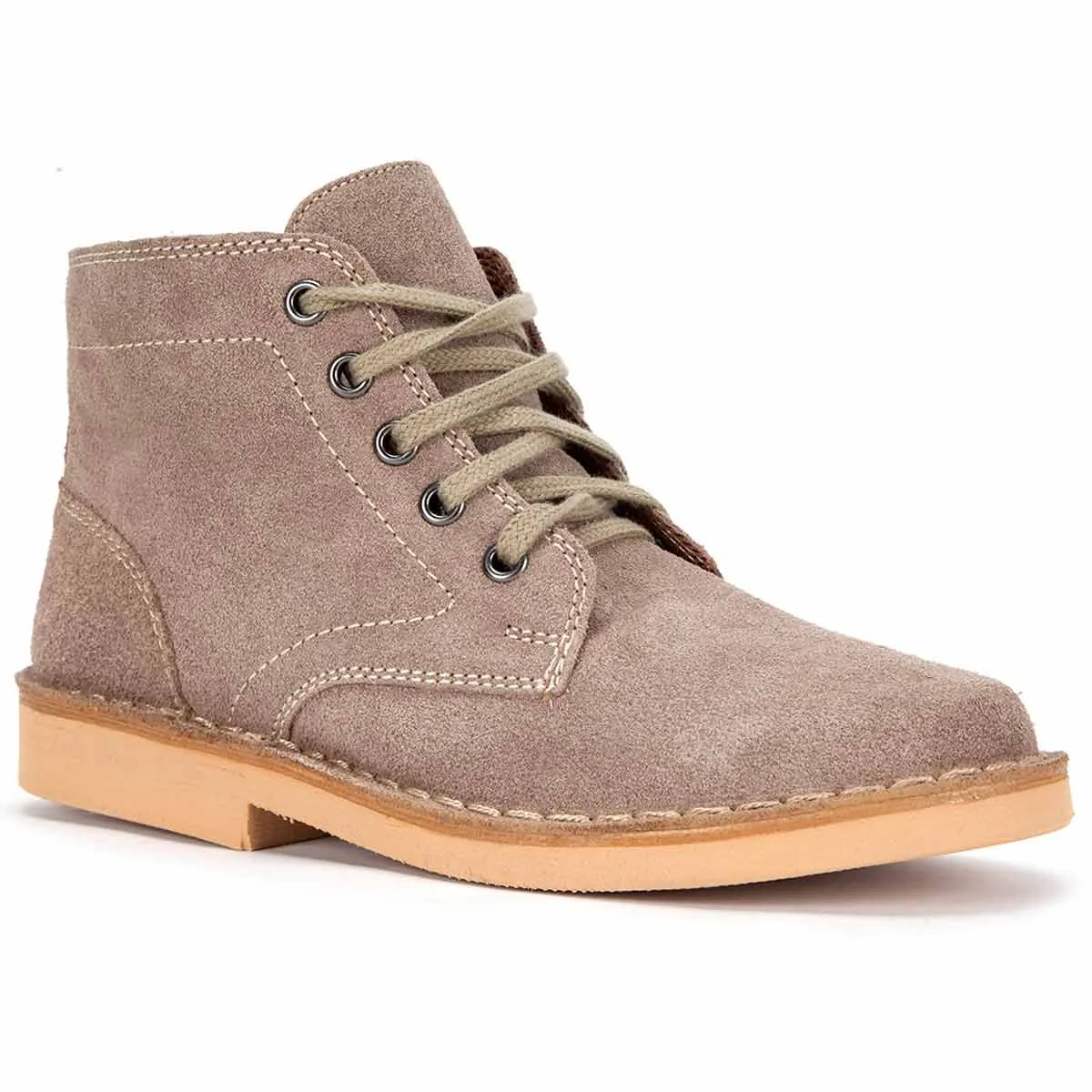 Roamers Suede Desert Boots Taupe