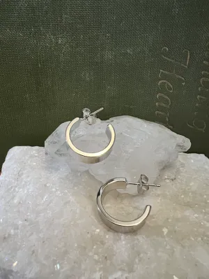 Silver Jay Hoops