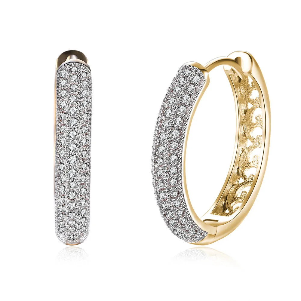 SKMEI LKN008 Clear Zircon Hoop Earrings for Women