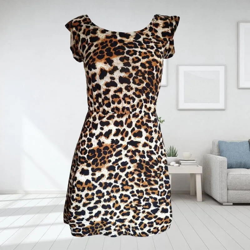 Sleeveless Leopard Dress