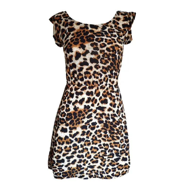 Sleeveless Leopard Dress