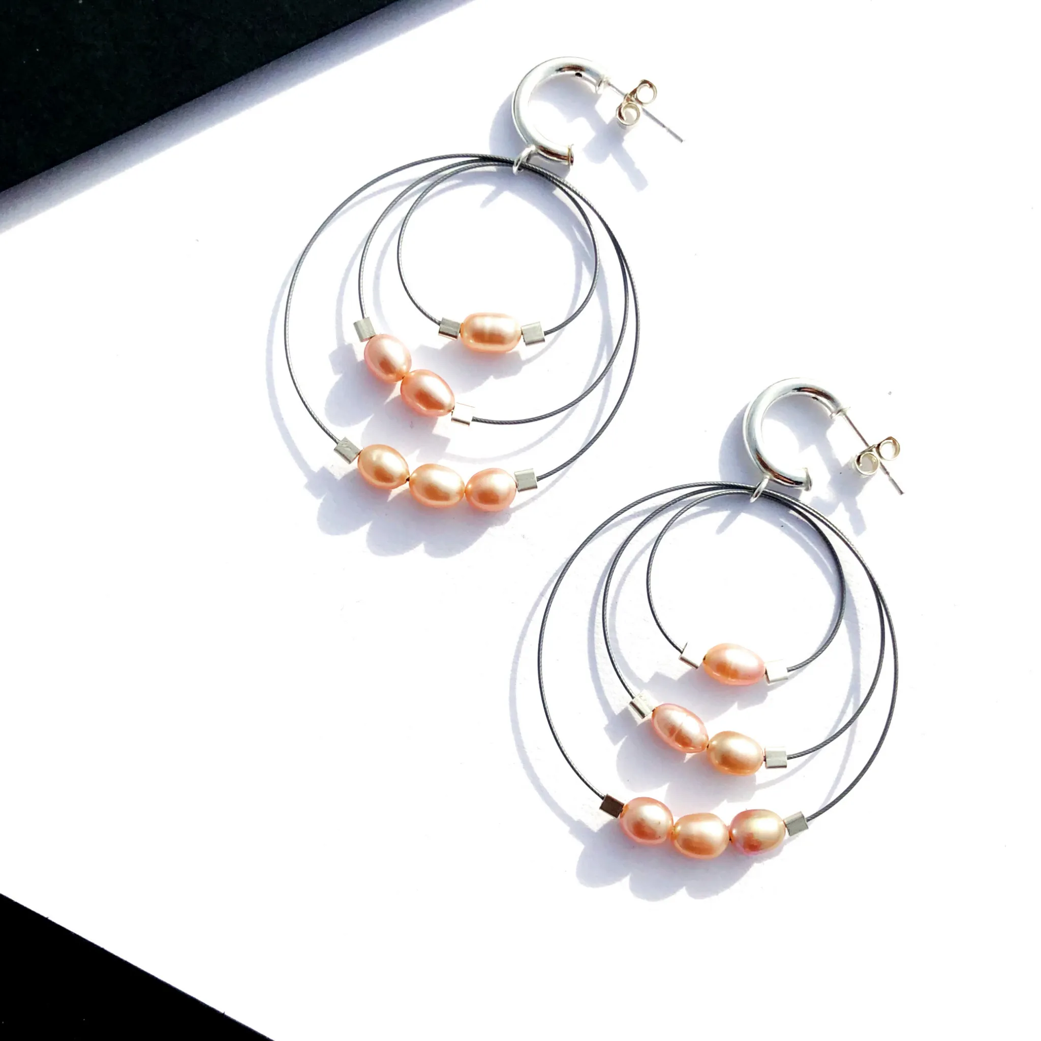 Soft Pearl Earring Set