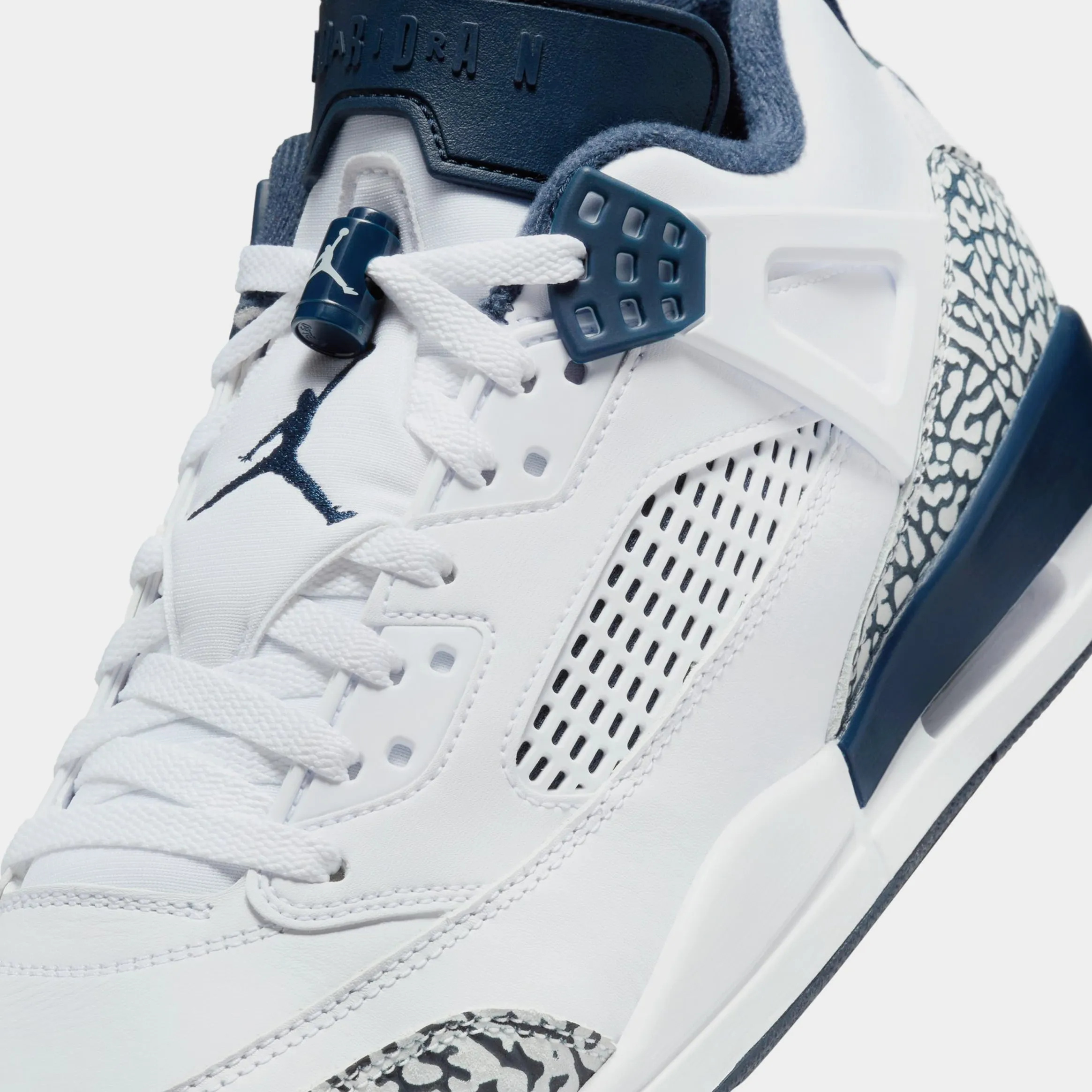 Spizike Low Mens Basketball Shoes (White/Obsidian/Pure Platinum)