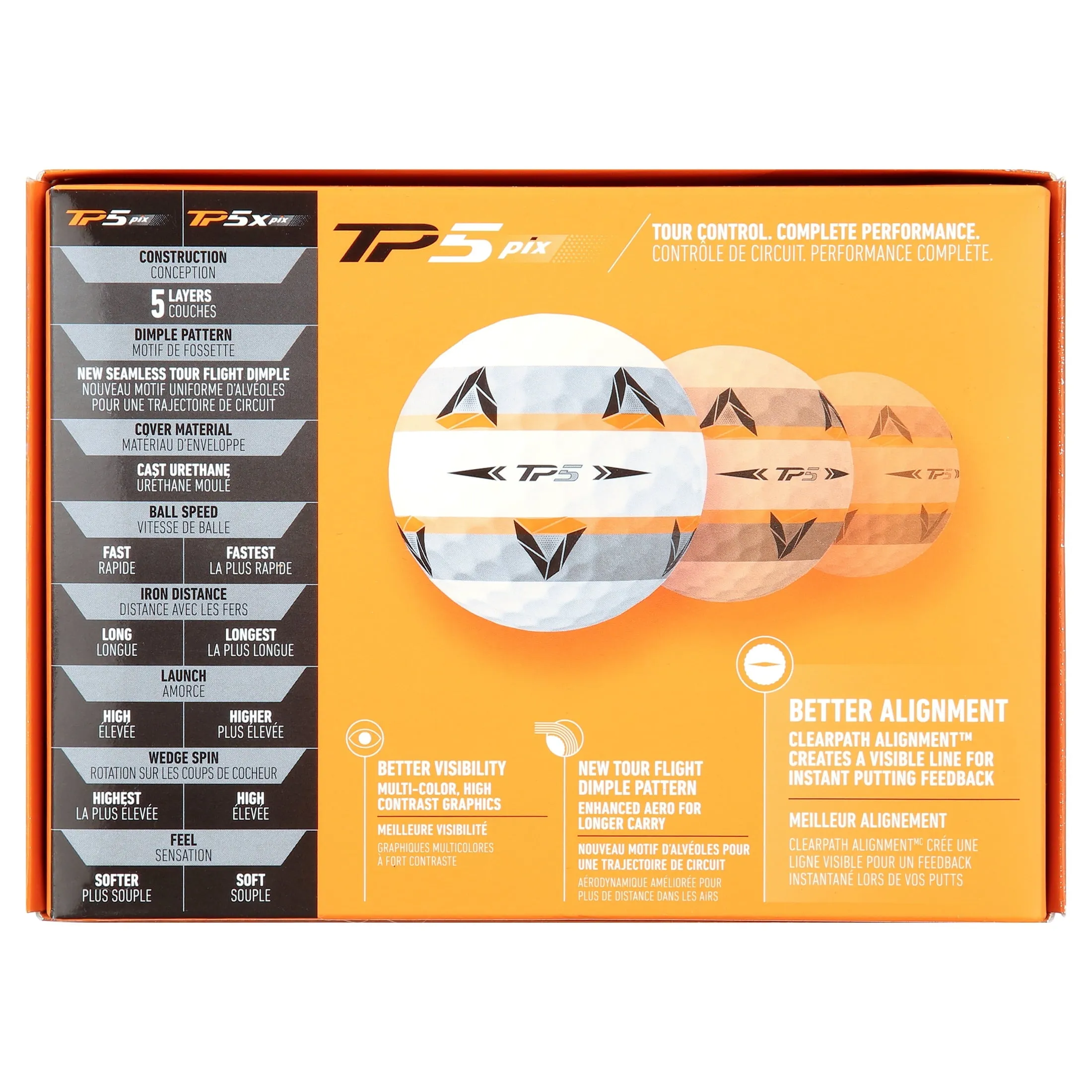 TaylorMade 2021 TP5 Pix Golf Balls White