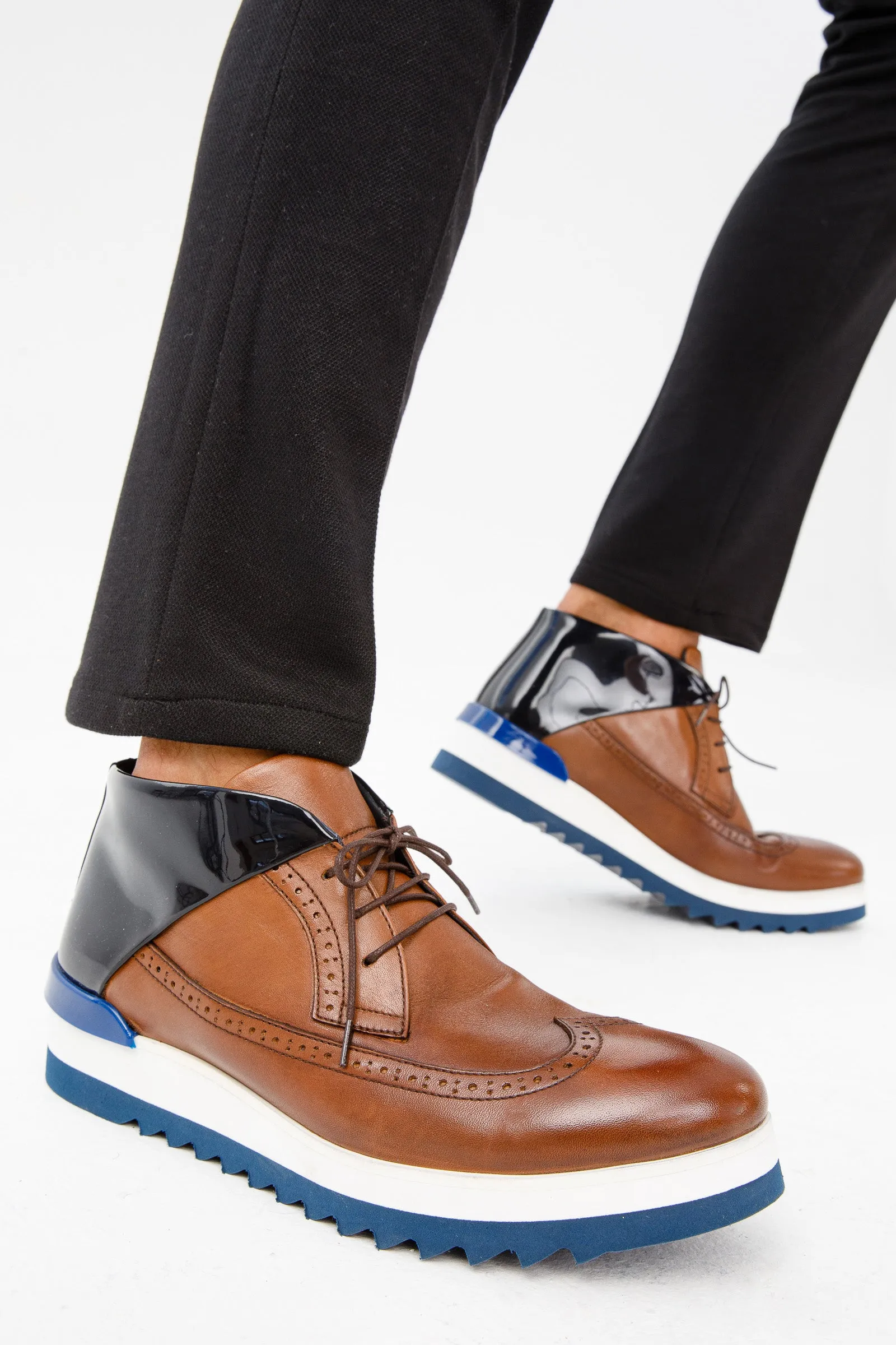 The Kagan Tan Wingtip Chukka Men Sneaker Boot