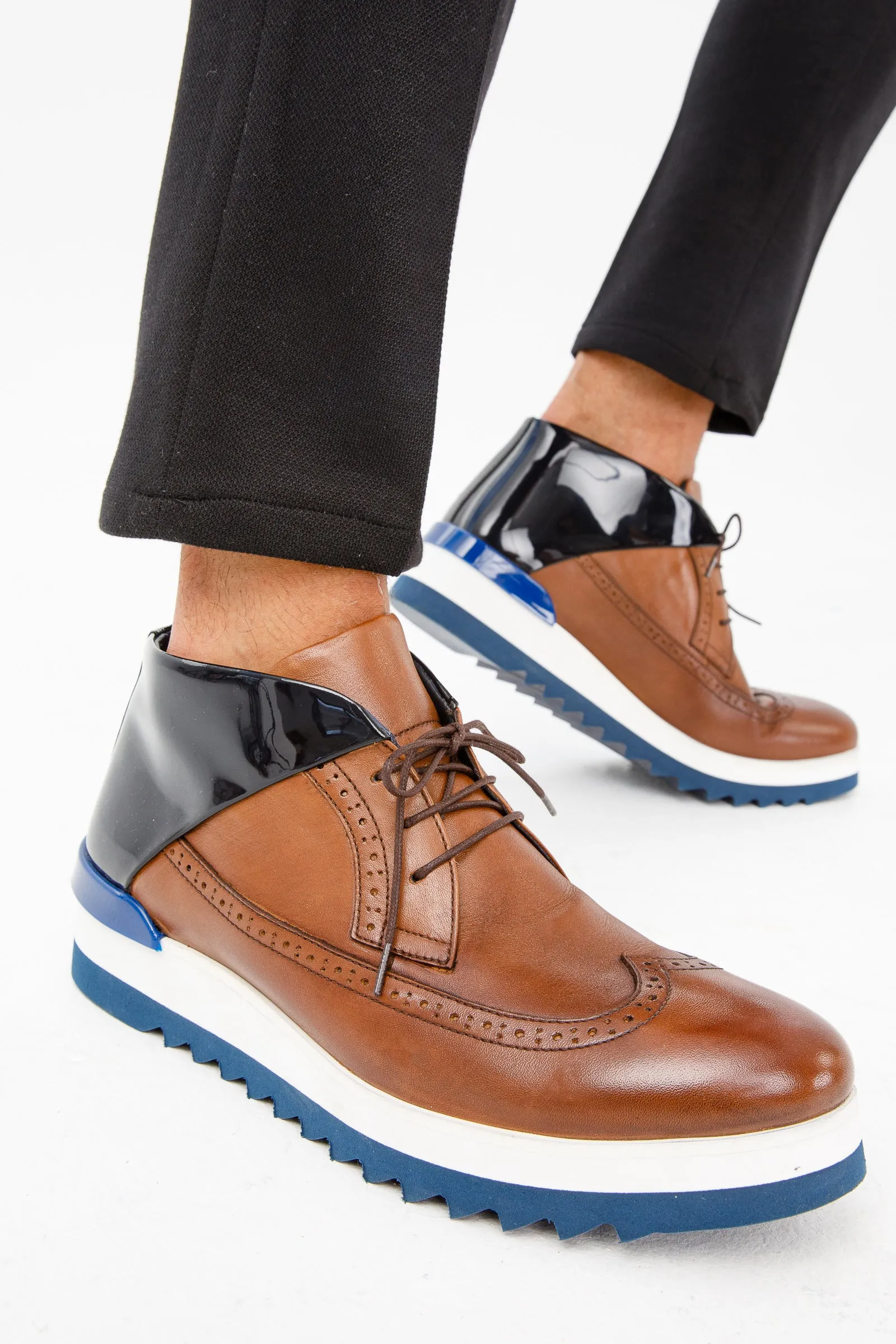 The Kagan Tan Wingtip Chukka Men Sneaker Boot