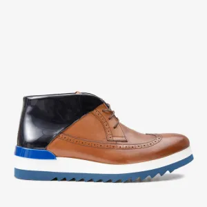 The Kagan Tan Wingtip Chukka Men Sneaker Boot