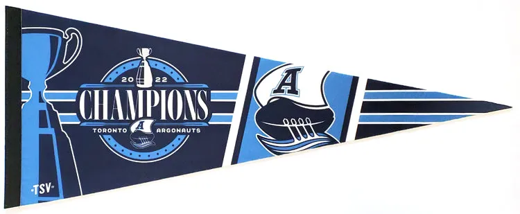 Toronto Argonauts 2022 CFL Football Grey Cup Champions Premium Felt Pennant - The Sports Vault Canada