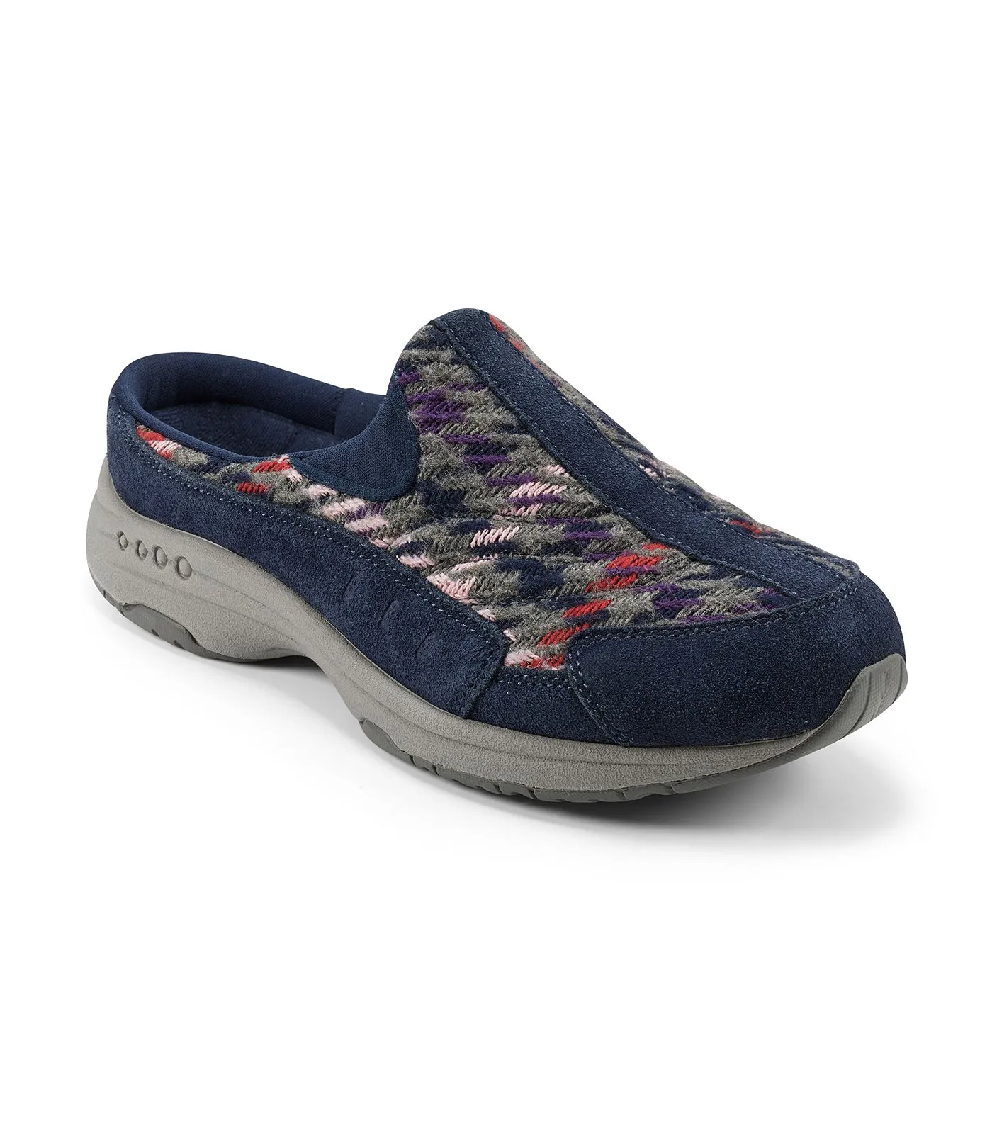 Traveltime 563 Clogs Navy Plaid