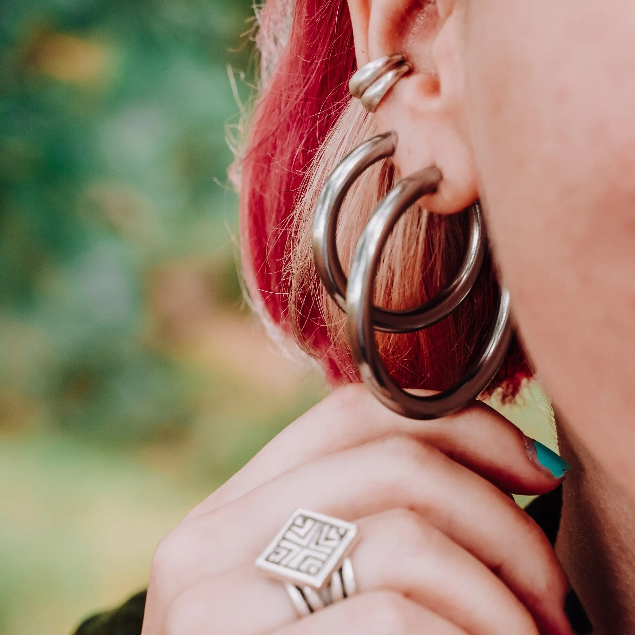 Tube Hoop Earrings