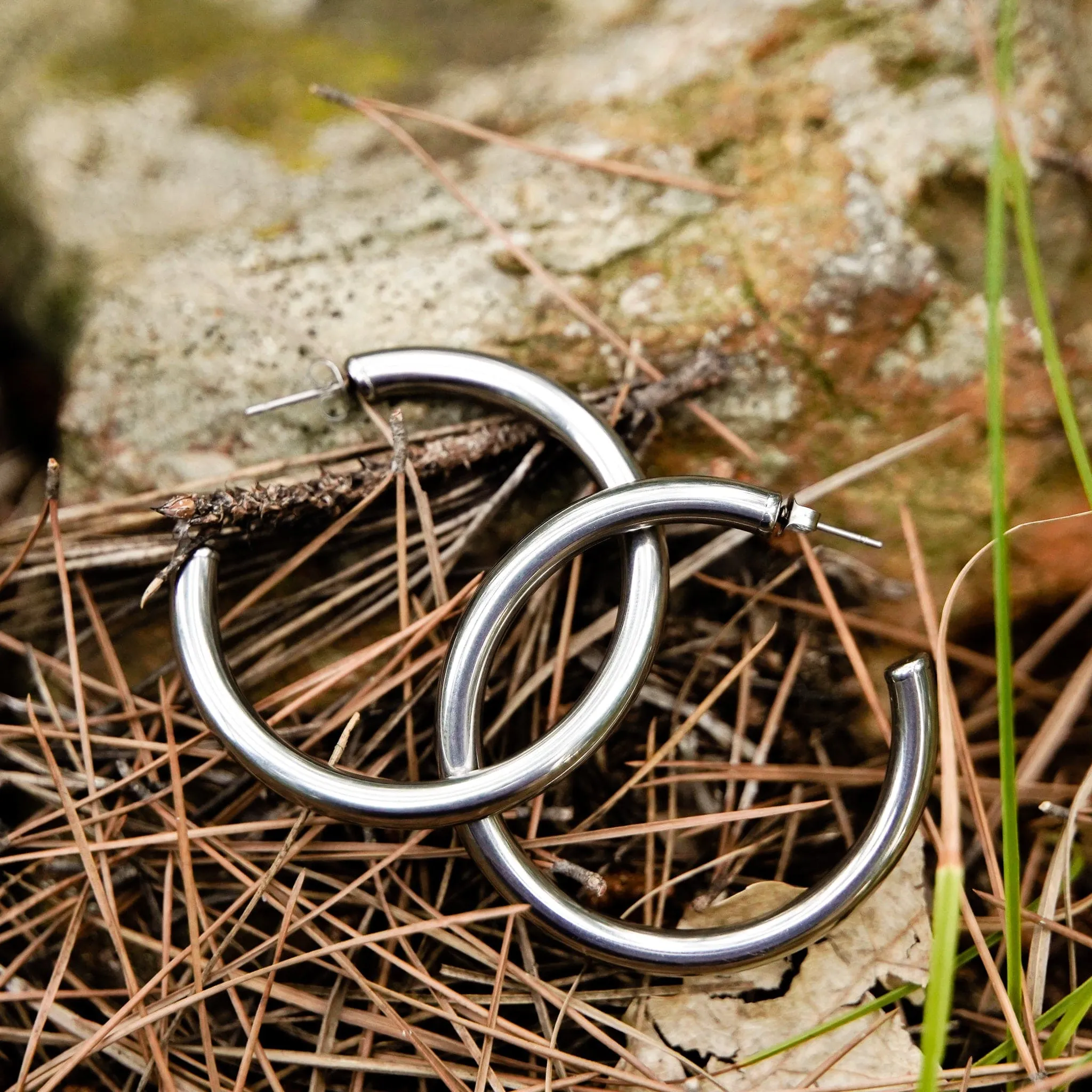 Tube Hoop Earrings