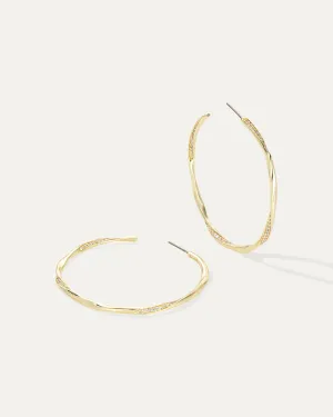 Twist Pave Hoops