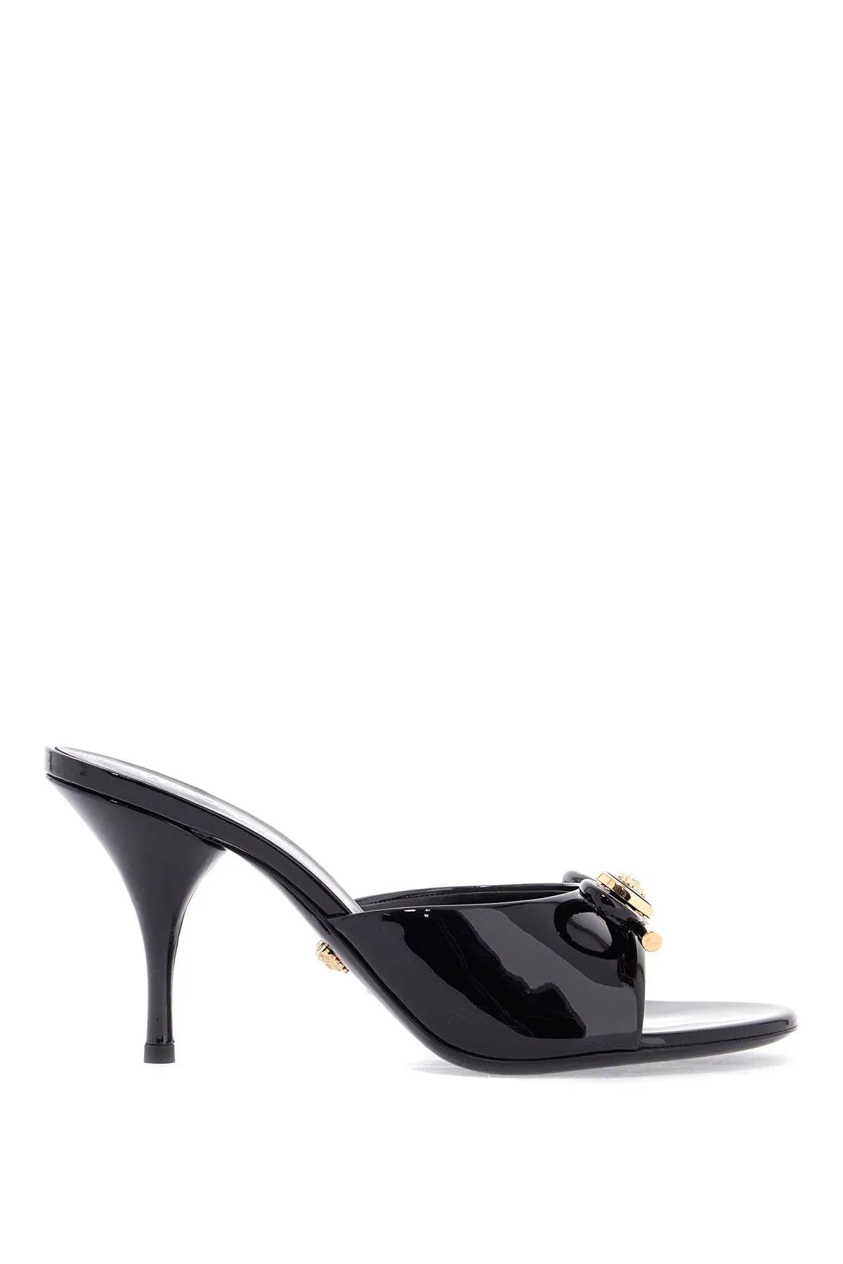 Versace "opera bow patent leather mules