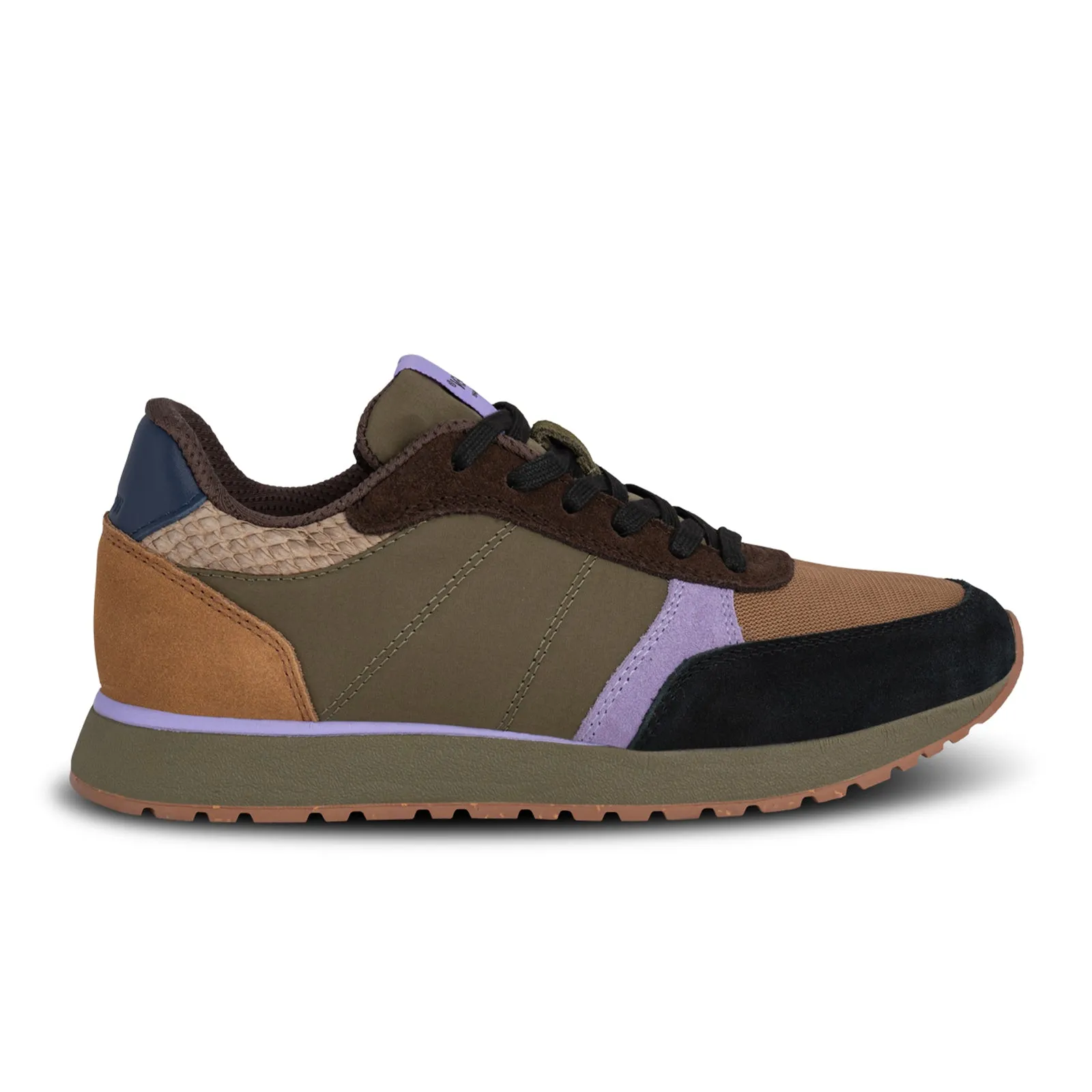 Woden Ronja Sneaker (Women) - Dark Olive/Orchid