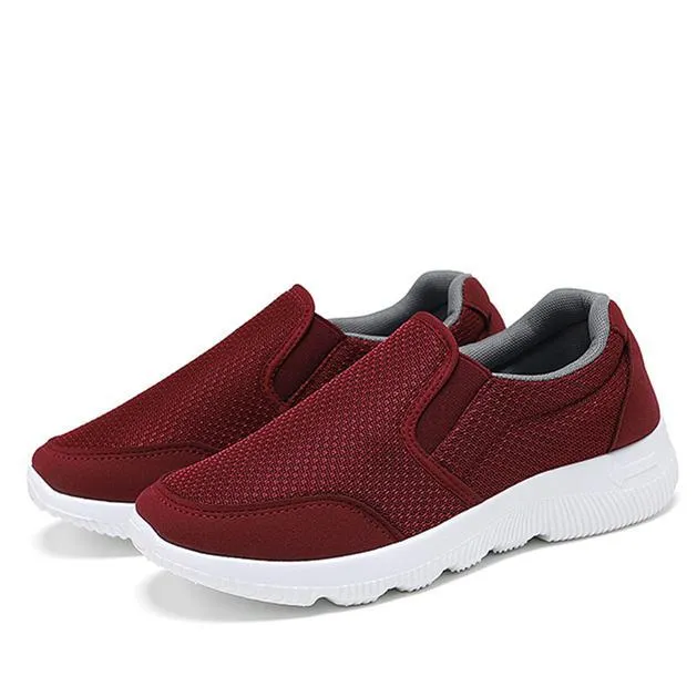 Women soft flat slip on best walking sneakers