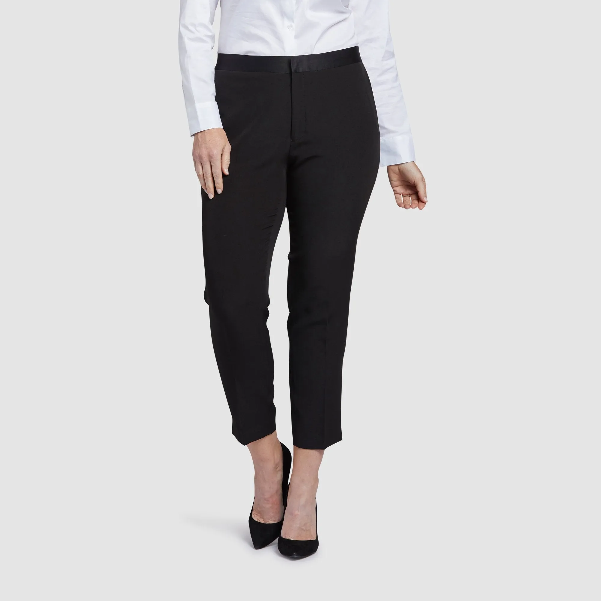 Women's Black Tuxedo Pants