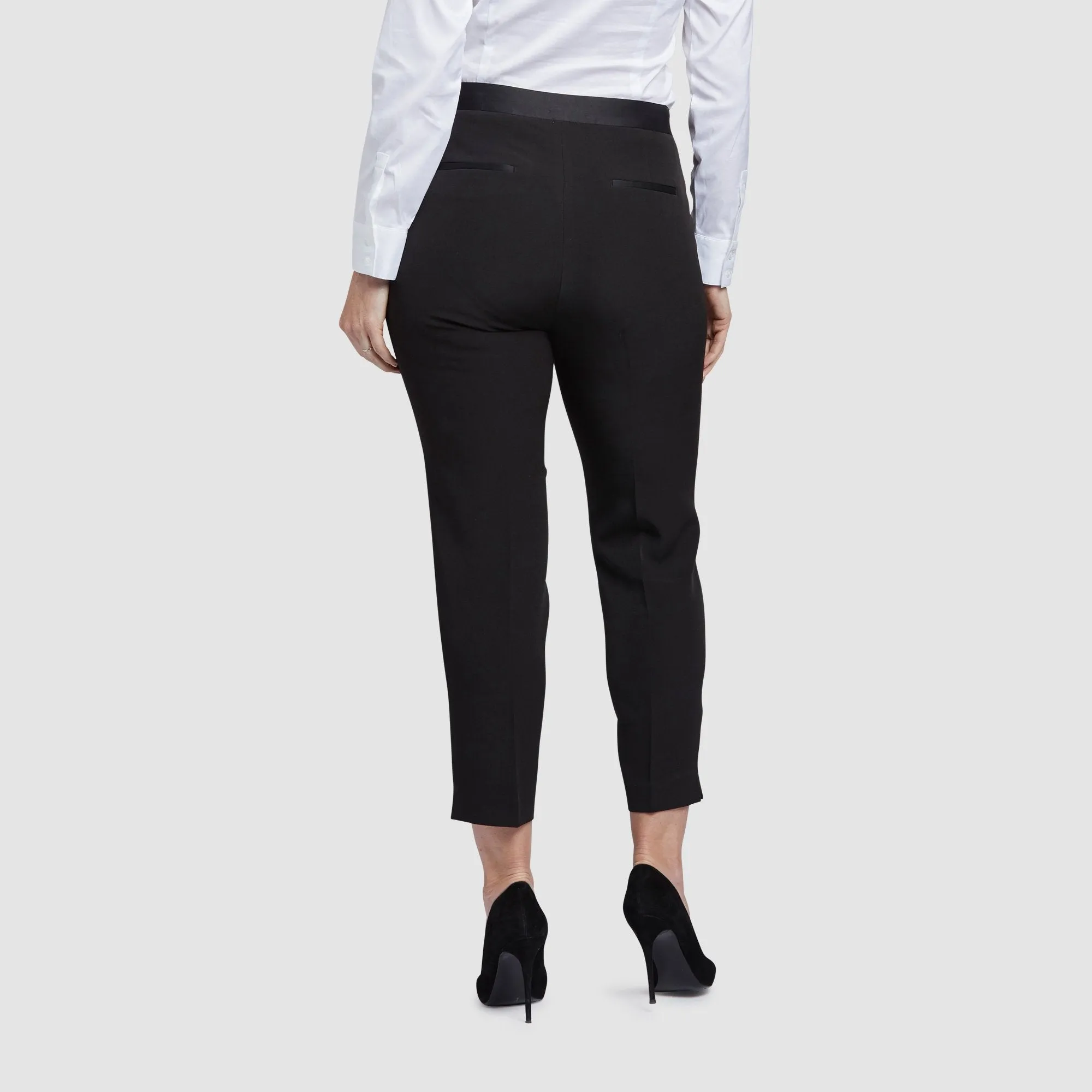 Women's Black Tuxedo Pants