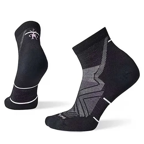 Women's Run Targeted Cushion Ankle Socks - Black