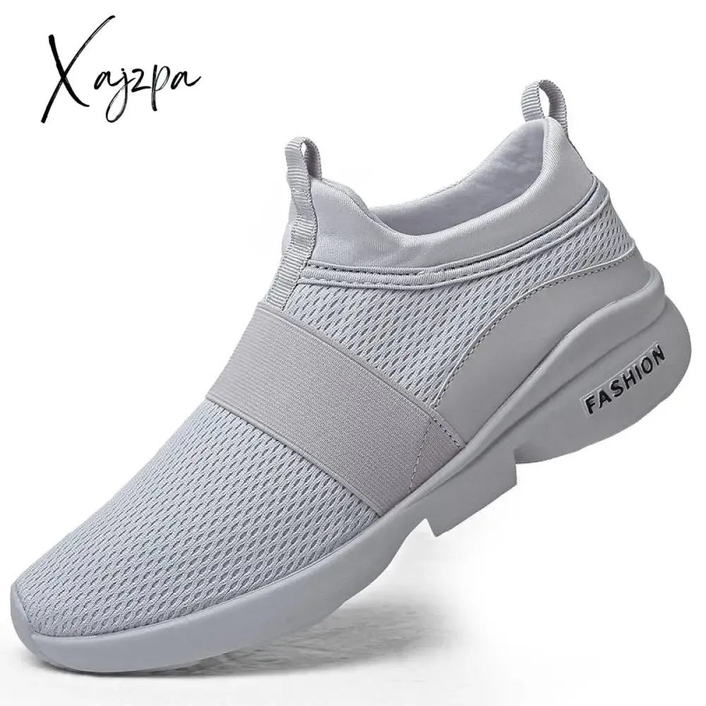 Xajzpa - Men Shoes Sneakers New Loafers Comfortable Fashion Mesh Men Casual Shoes Couple Footwear Lightweight Walking Shoes Size 46