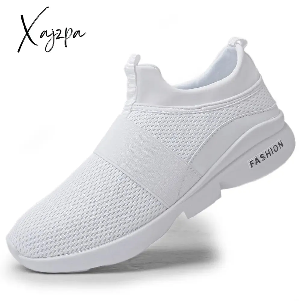 Xajzpa - Men Shoes Sneakers New Loafers Comfortable Fashion Mesh Men Casual Shoes Couple Footwear Lightweight Walking Shoes Size 46