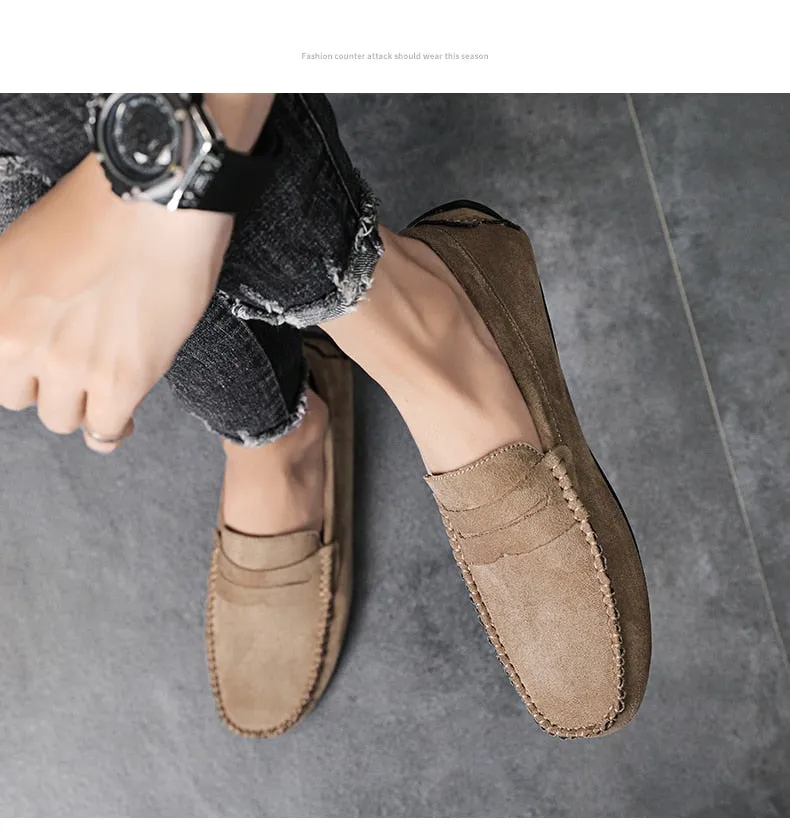 Yeknu Men Loafers Casual Shoes Boat Shoes Men Sneakers New Fashion Driving Shoes Walking Casual Loafers Male Sneakers Shoes