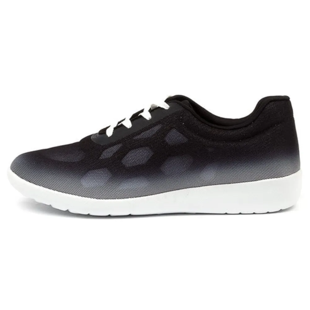 Ziera Umbria Black Ombre/White Sole Textile Sneaker (Women's)