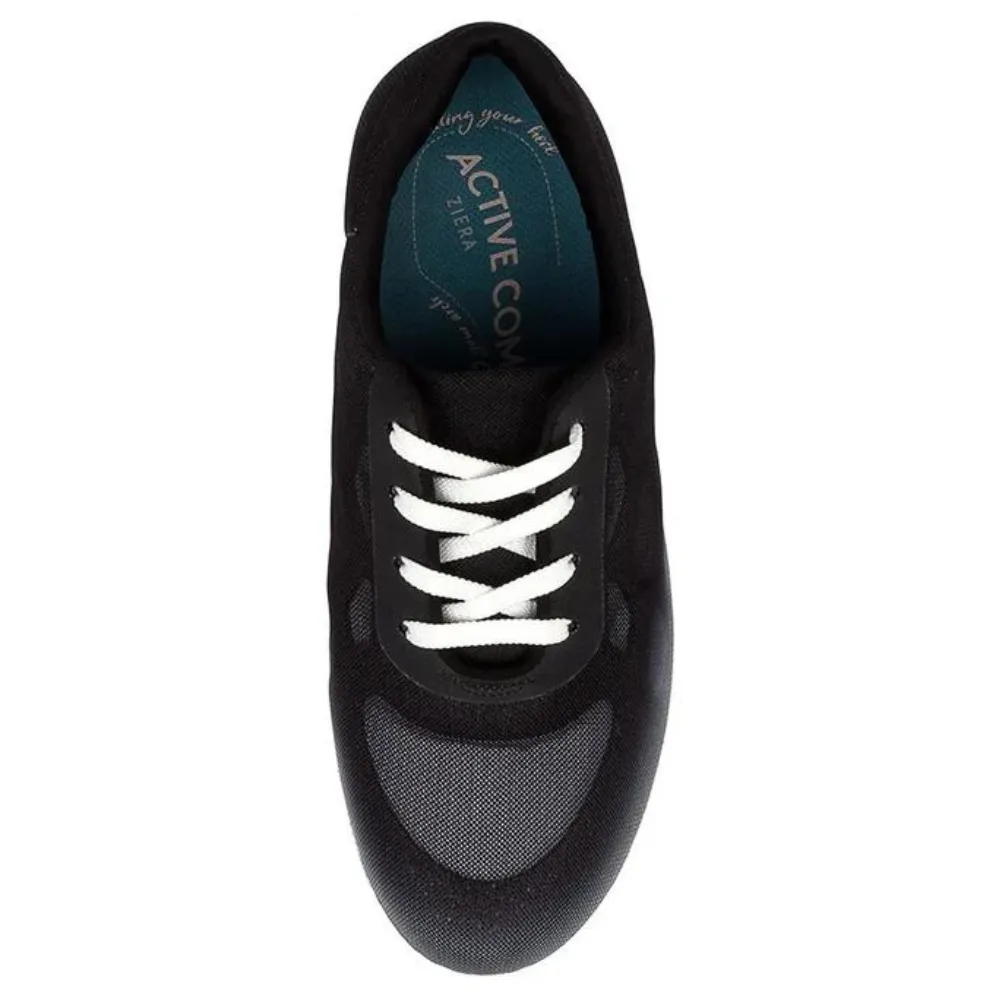 Ziera Umbria Black Ombre/White Sole Textile Sneaker (Women's)