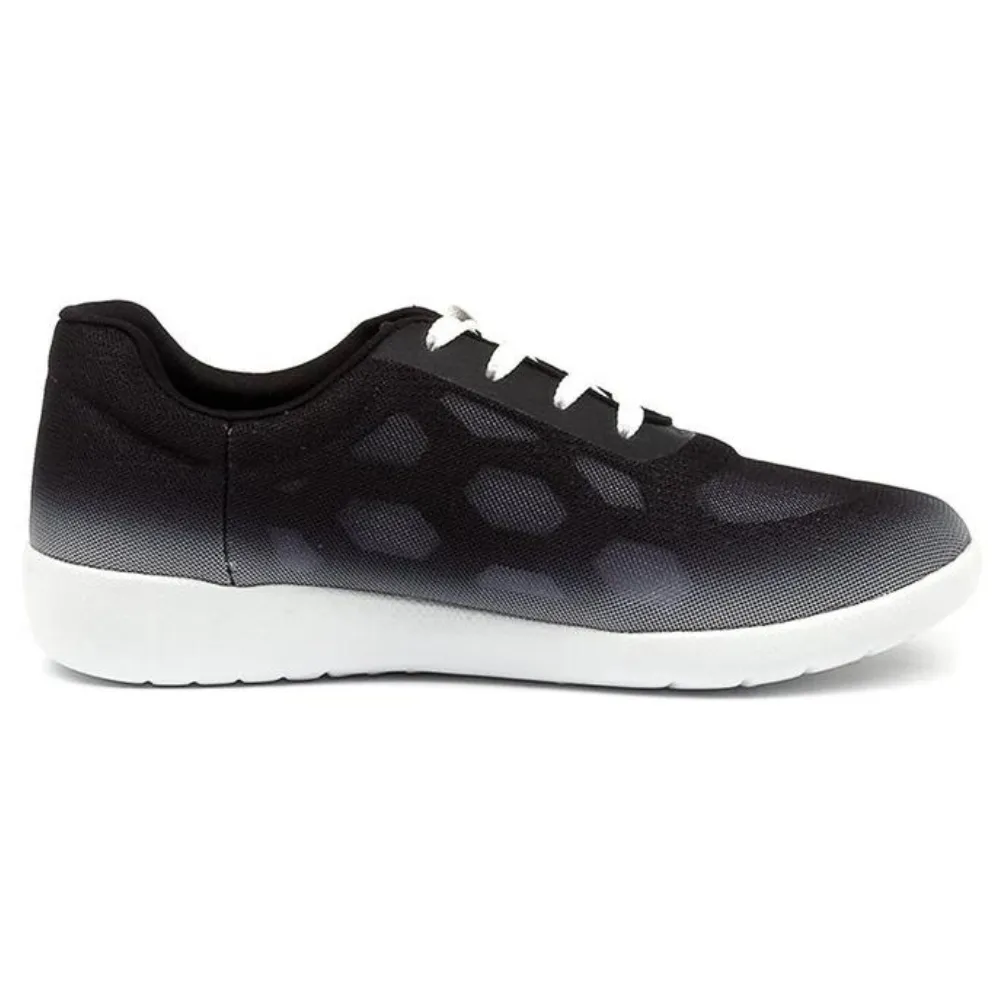 Ziera Umbria Black Ombre/White Sole Textile Sneaker (Women's)