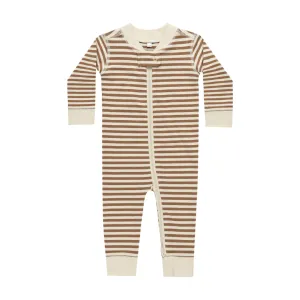 Zip Long Sleeve Sleeper - Cinnamon Stripe